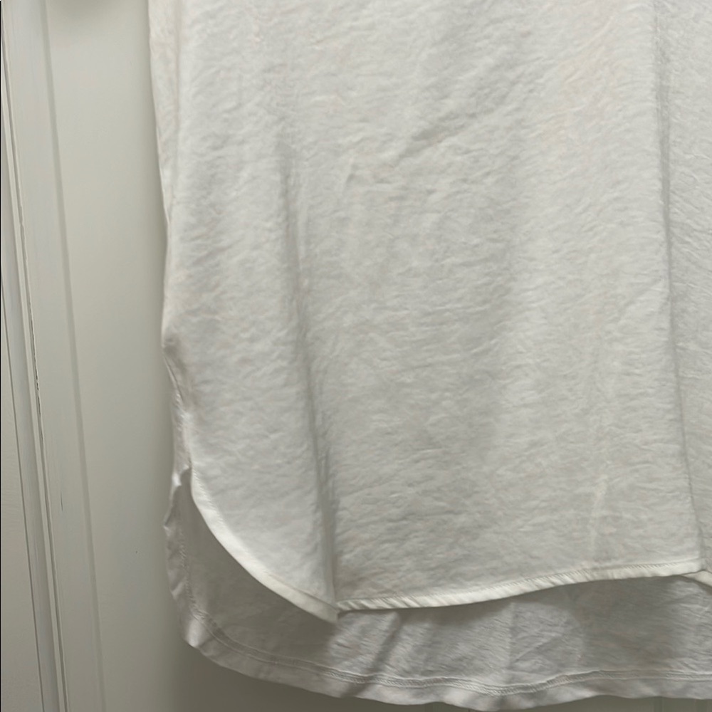 Nwt Nic+Zoe White Linen Blend Recycled Fibers Blouse Top - Size Small — image 8 of 8